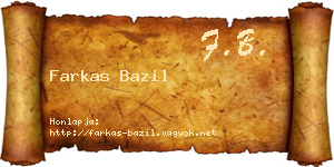 Farkas Bazil névjegykártya